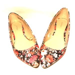 Pink Floral Flats